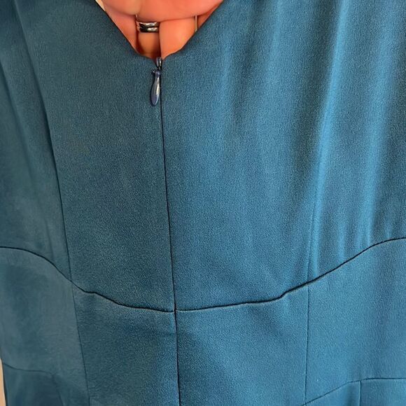 NWT Nanette Lepore Stella Blue Shift Dress, Dark Teal, Size 10 - Picture 8 of 9